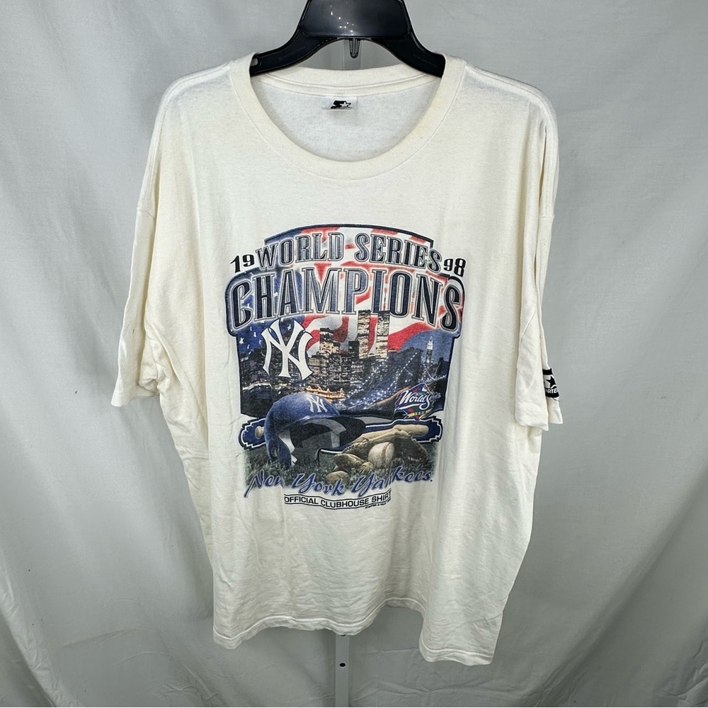 VTG Starter NEW YORK YANKEES 1998 World Series Champions (XL) CLUBHOUSE T-Shirt